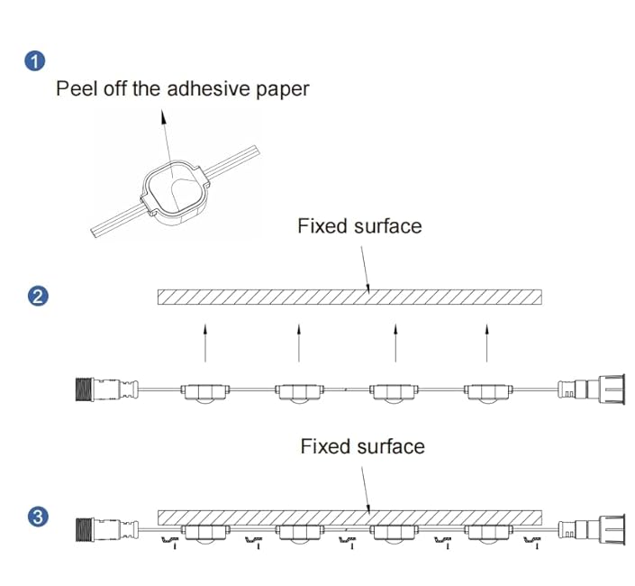 REXTiN Permanent Outdoor Lights 100ft: Smart RGB + IC Eaves Lights IP65 Waterproof for House Party Garden Daily - Compatible with Alexa Google Assistant