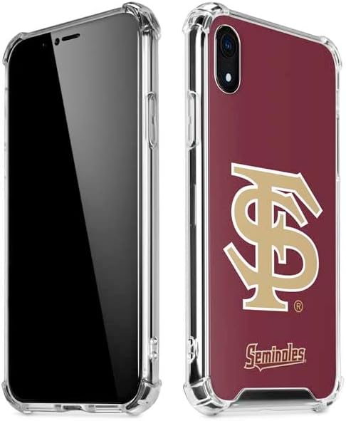 Skinit Clear Phone Case Compatible with iPhone XR - Officially Licensed Florida State FSU Seminoles Initials Design