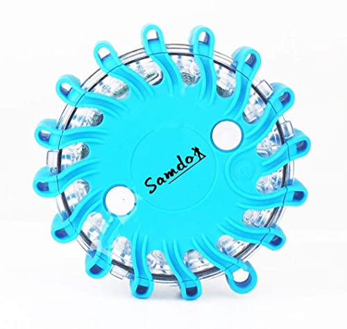 Samdo Waterproof 9 Patterns Car Flashing Beacon Kit , Emergency Warning Light , Roadside Warning Light Cr123A (Blue) #TOP17