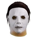 Michael Myer Mask Scary Mask Full Head Latex Masks Masquerade Dressing Up for Men Women Adult for Cosplay Party Props Halloween Costume
