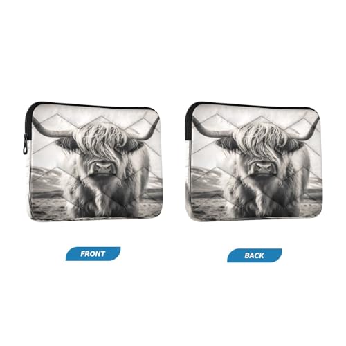 Funda para portátil de 13-14 pulgadas Highland Cow suave y ligera miniatura 2