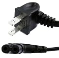 6 Foot TV AC Replacement Power Cord for Samsung PN 3903-000853 3903-000599 90° Angled 2 Prong Figure 8
