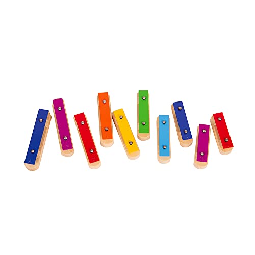 Metalofone Colorido 10 Teclas Em Barras Kidzzo
