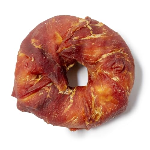 Bontoy 2 Donuts ummantelt mit Entenfleisch Größe L I ca. 200g I Kauspass für den Hund I Leckerli I Belohnung