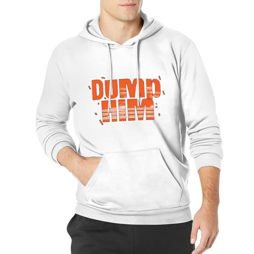 Dump Him Unisex Casual Hoodies Long Sleeve Lightweight Pullover Tops Loose Sweatshirt with Pocket