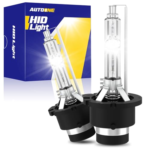 Image of AUTOONE D4S HID Headlight Bulbs, 30000LM 6000K Cool White, 600% Brightness, 66440 42402 42402WX Lamps Replacement for Cars, Plug and Play (Pack of 2)