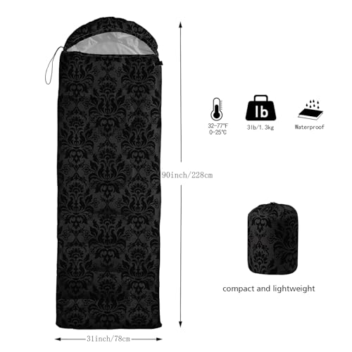 Bolsa de dormir Axolotl Moon and Stars para adultos, impermeable, ligera, para camping y mochila, 3 estaciones, para mujeres y hombres miniatura 3