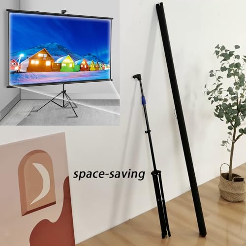 Pantalla de proyector de 72 pulgadas con trípode y formato 4:3 miniatura 4