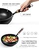 BIQIO Asian Cast Iron Pot, Japanese Uncoated Hand-Forged Crock Pan with Lid, Thick Non-stick Wok Without Coating, Multifunctional Cookware Durable Rust-Free Boiler Skillets for Kitchen Cooking Frying #3