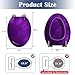 Elongated Toilet Seat Abstract textured light purple Resin Toilet Seat Slow Quiet Close with Quick-Release Hinges Toilet Seat with Cover Easy to Clean Install