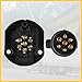 REPAIROCK 2pcs 7 Pins 12V European Type Car Trailer Truck RV Boat Plug Socket Adapter Connector Male and Female Black Auto Replacement Parts