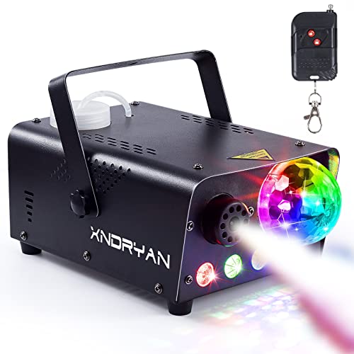 Nebelmaschine, Xndryan 600W Mini Nebelmaschine Profi Nebel Maschine mit Partylicht, Tragbare Rauchmaschine für Halloween, Weihnachten, Hausparty, Hochzeiten, DJ Disco