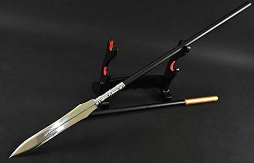 Handmade Sword,China Spear,High Carbon Steel Spearhead,Black Rod,Kung fu