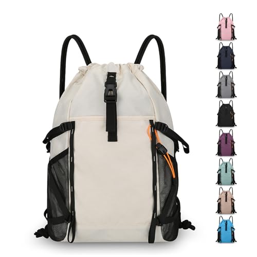 Sac à dos à cordon étanche avec poches filet grand pochon de sport L