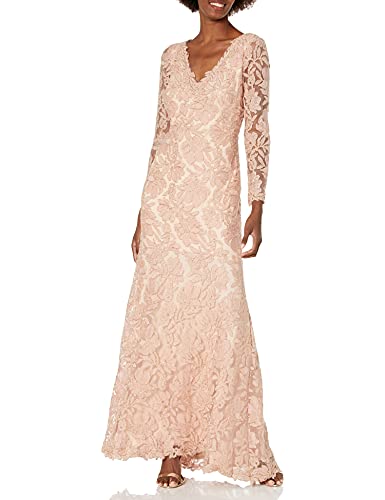 Amazon.com: Tadashi Shoji Women's l/s Corded lace Gown Dress, Petal  Bloom/Gold, 10 : Clothing, Shoes & Jewelry