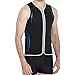 pistro Mens Wetsuits Vest Premium 3mm Neoprene Top Sleeveless Front Zipper Shirt Scuba Diving Surfing Swim Snorkel Suit - XL