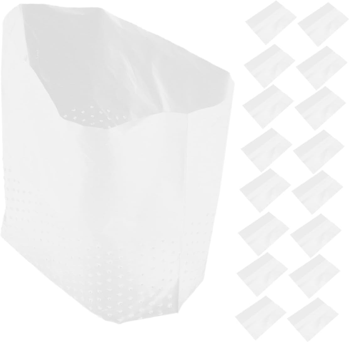 90pcs Self Standing Kitchen Trash Bags with Filter Holes Plastic