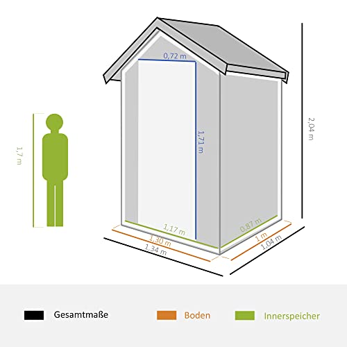 Gartenhaus aus Kunststoff von Outsunny für Geräte und Zubehör