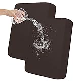 Easy-Going 100% Waterproof Chair Sofa Seat Cushion Slipcovers Couch Cushion Cover Stretch Furniture Protector for Kids, Pets (2-Piece Loveseat Cushion, Chocolate)