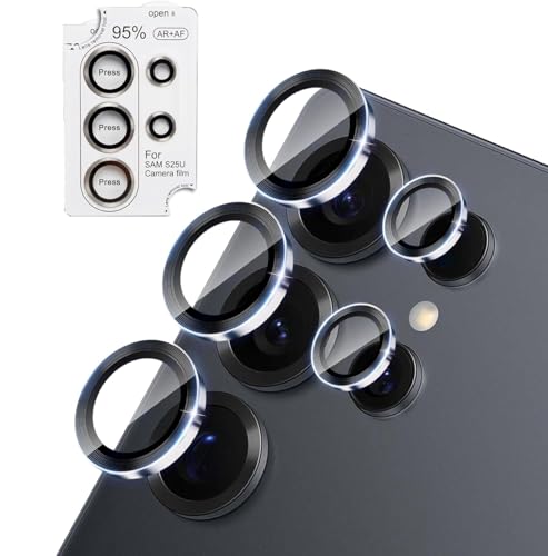 Image of JGD PRODUCTS Premium Camera Lens Protector Compatible For Samsung Galaxy S25 Ultra 5G (Grey) Camera Lens Protector - 9H Tempered Glass, Military-Grade Anti-Scratch, Case-Friendly, Easy Install Frame