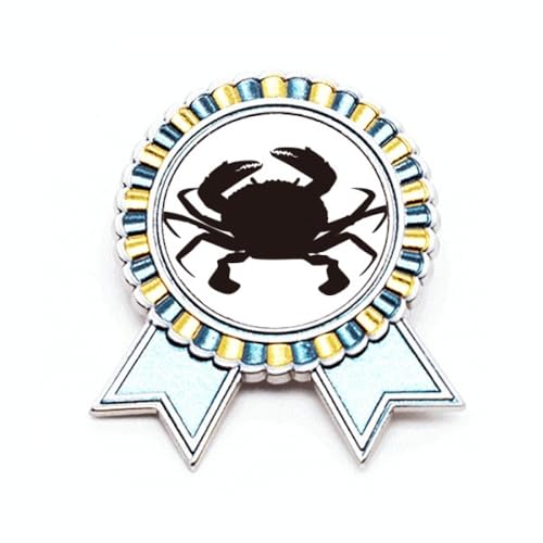 Broche crabe noir en métal M motif marin pour rehausser un vêtement terne ou trop classique
