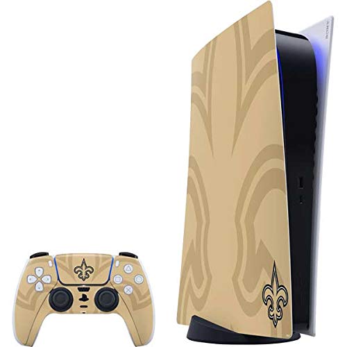 Skinit Decal Gaming Skin Compatible with PS5 Digital Edition Bundle - Officially Licensed NFL New Orleans Saints Double Vision Design