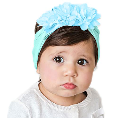 Bembika Floral Headband For Baby Girl Hair Accessories For Girls Headband For Babies Sky