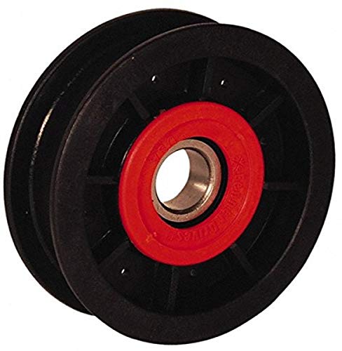 Fenner Drives FA3301 PowerMax 1.1/4" Flat Belt Idler, Glass Reinforced Nylon, 3.38" OD, 17 mm Bore #1