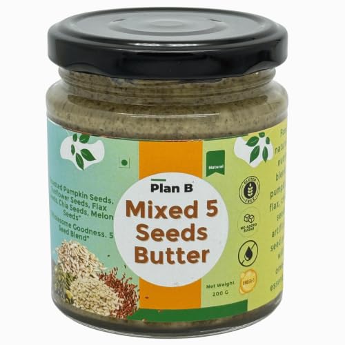Image of Plan B Mixed Seeds Butter | 200g Jar | 5-Seed Blend Spread | Pumpkin, Sunflower, Melon, Flax & Chia | High Protein | Gluten-Free
