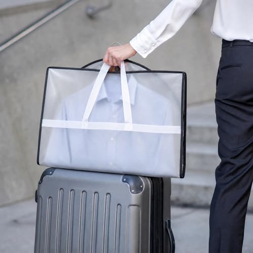 Image of Lazebox 43 inch Travel Garment Bag with Accessories Zipper Pocket, Heavy Duty Suit Bag for Suits, Tuxedos, Dresses, Coats