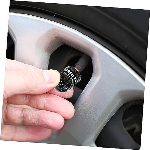 LIOOBO 4 piezas tapas de válvula para neumáticos de coche, tapas de presión de aire fáciles de instalar para motorbike, cubiertas para boquillas de neumáticos miniatura 4