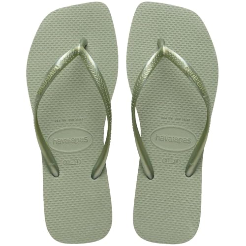 Chinelo, Havaianas, Feminino, Slim, Square, 37 e 38, Smoke Green