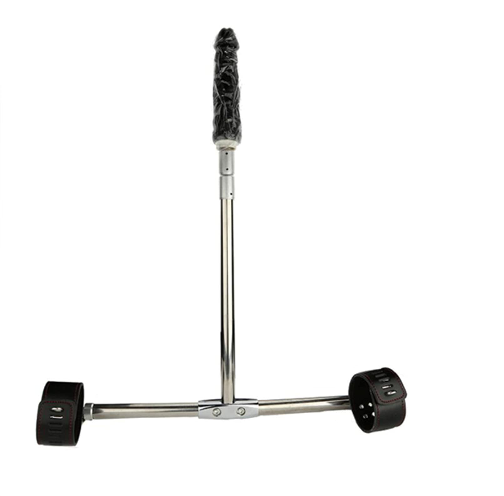 Schwarz Edelstahl BDSM Spreizstange Rahmen Anal Stecker PU Leder Verstellbar Fußfesseln Sex Möbel Slave Spreader Bar Zurückhaltung Erotik Sex Spielzeug