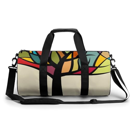 Sac de sport gym multi-usage Arbre de Couleur : duffel bag camping 45cm