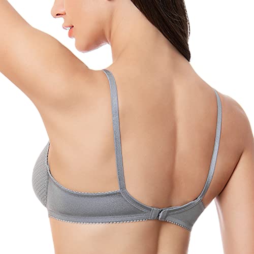 Image of Wingslove Women's Sexy 1 /2 Cup Lace Bra Balconette Mesh Underwired Demi Shelf Bra Unlined See Through Bralette