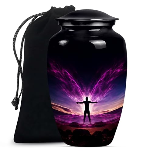 Empowered Radiance Urn, Urn for Ashes Adult Male, Large Urns for Human Ashes, Burial Urns for Women, Cremation Urns for Human Ashes, Urns for Adult Human Ashes (Size - 10inch)