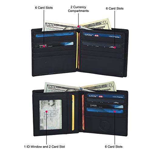 RFID HIPSTER WALLET WITH A MIDDLE FLAP By Leatherboss …4