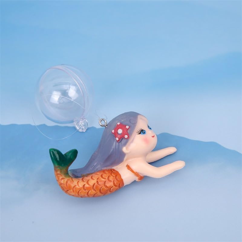 Floating Mermaid Aquarium Decoration, Fish Tank Ornament, Miniature Cartoon Figure, Aquarium Décor Thematic Ornaments