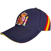 Gorra de España con Escudo Real, 6 Paneles, 100% Algodón