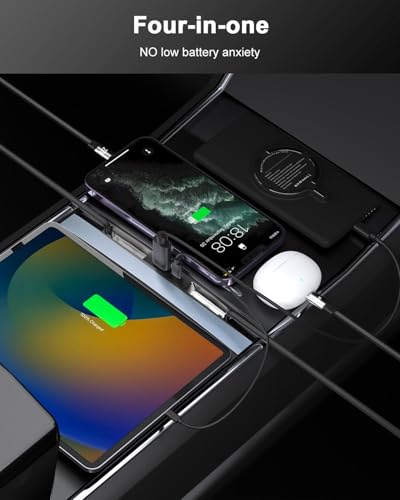 Image of 65W USB Hub for Tesla Model 3 (New Model Y Juniper 2024 2025 2026 -Fast Charger Accessories for Model 3 Highland(New Model Y Juniper) USB Charger Hub 4-Ports