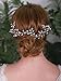 YERTTER Wedding Crystal Headband Rhinstone Hair Vine for Wedding Party Crystal Hair Vine Bridal Hair Accessories for Women and Bride (Silver)