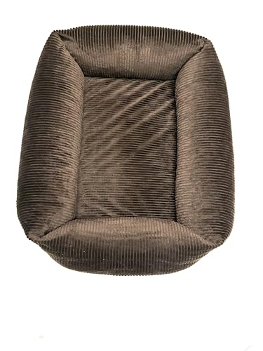 Petlando orthopädisches Hundebett Like Ortho Luke – gelenkschonendes Hundesofa mit Eggform-Matratze, waschbarer Bezug, rutschfest, Stabiler Rand – 120x80x25cm, mittlere bis große Hunde, braun