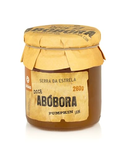 Kürbismarmelade - Glas mit 280g - Natürlicher und köstlicher Geschmack - Ideal für Desserts und Frühstück - Ohne Farbstoffe und Konservierungsstoffe - Gourmetprodukt aus portugiesischer Herkunft