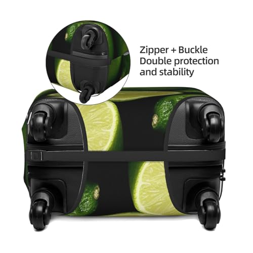 Travel Luggage Covers For Suitcase, Fresh Green Lime Elastic Suitcase Protector Washable Anti-Scratch Suitcase Baggage Cover Luggage Protector Fits 18-32 Inch Luggage3