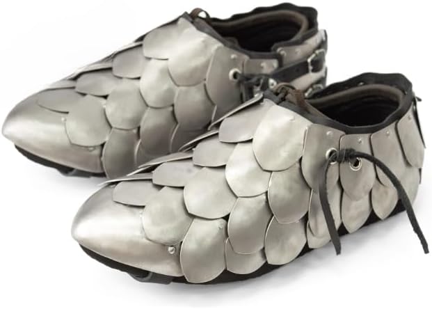 NauticalMart Medieval Scale Sabatons Armor Boots Men Cosplay Shoes Viking LARP Reenactment Armour Costume