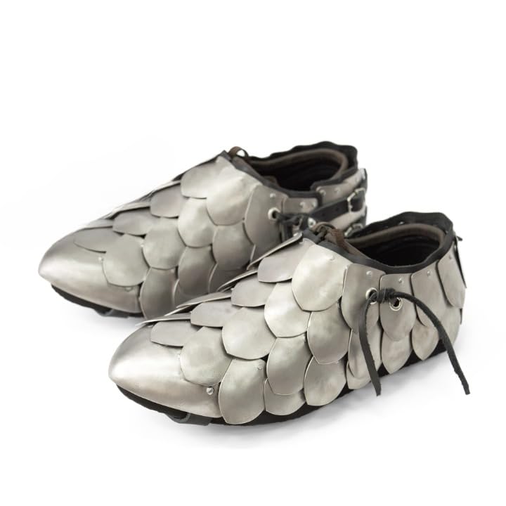 NauticalMart Medieval Scale Sabatons Armor Boots Men Cosplay Shoes Viking LARP Reenactment Armour Costume
