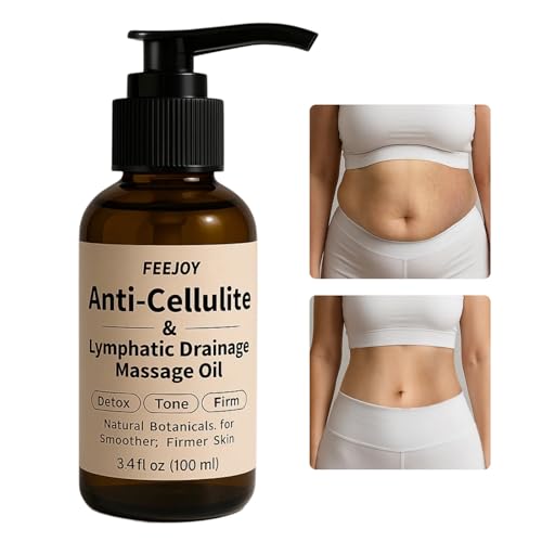 Body Oil & Massage Oil, Body Firming Oil for Cellulite, Lymphatic Drainage, Skin Tightening & Stretch Marks, Massage Oil for Massage Therapy for Leg, Hip, Arm & Belly, Daily or After Shower Use