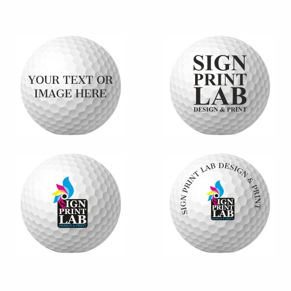 Sign Print Lab Customised Name Golf Balls Personalised Funny Golf Balls with Logo Picture Gifts,Birthday Gifts,Father Day,All Occasions Gifts,Golf Lover (24)