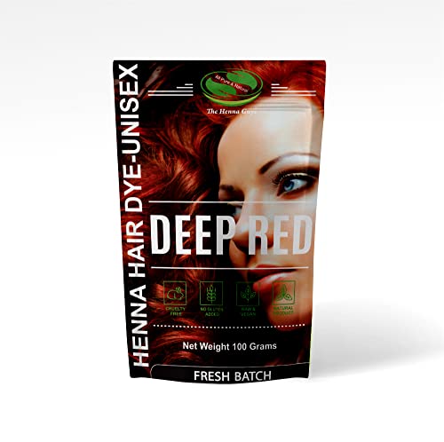 1 Pack Of Deep Red Henna Hair & Beard Color/Dye 100 Grams - Natural Hair Color, Plant-based Hair Dye - The Henna Guys