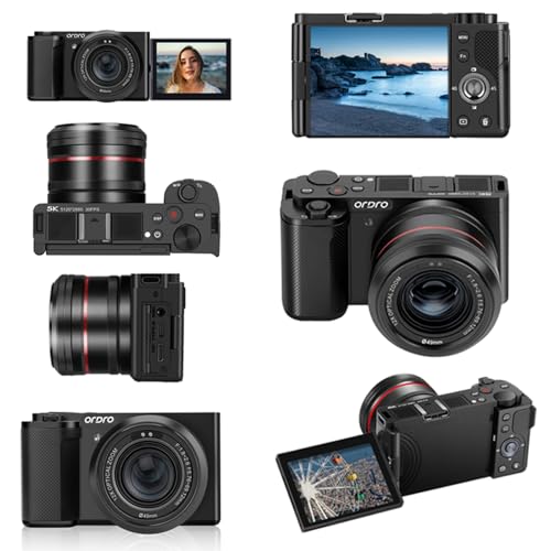 ORDRO G730 5K 64MP HD Vlog Micro Single Camera, 12X Optical Zoom Vlogging Camcorder with 3.2" IPS touch Flip Screen, WDR - Image 2